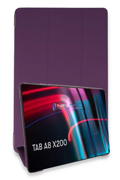 Newface Samsung Galaxy X200 Tab A8 10.5 Kılıf Tablet Smart Kılıf - Mor ürün görseli 1