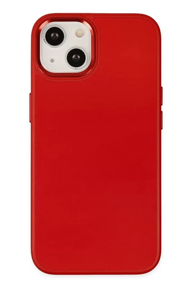 Newface Apple iPhone 14 Plus Kılıf Asya Deri Silikon - Kırmızı ürün görseli 1