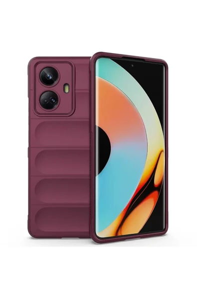 Newface Realme 10 Pro 5G Kılıf Optimum Silikon - Bordo ürün görseli 1