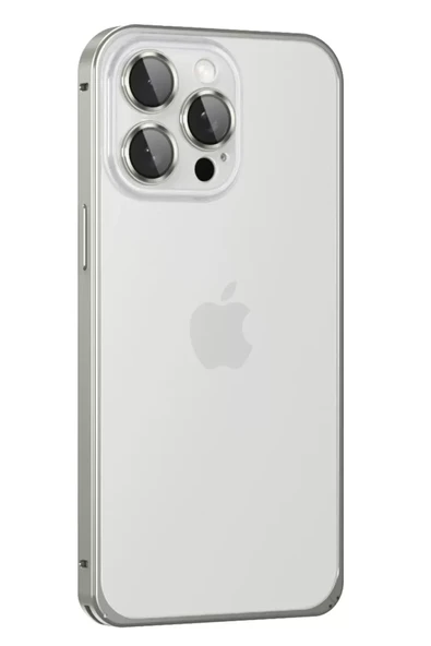 Joko Apple iPhone 15 Pro Max Metal Bumper Mat Kapak - Gri ürün görseli 1