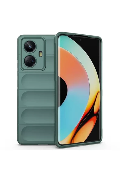 Newface Realme 10 Pro 5G Kılıf Optimum Silikon - Koyu Yeşil ürün görseli 1