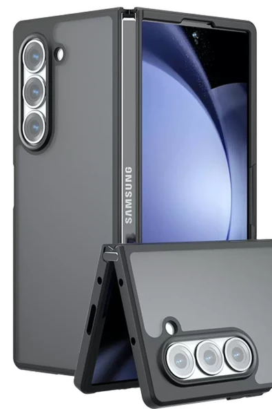 Newface Samsung Galaxy Z Fold 5 Kılıf Blur Fold Kapak - Mat Siyah ürün görseli 1