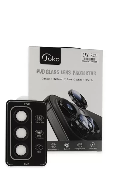 Joko Samsung Galaxy S24 PVD Metal Kamera Lens - Siyah ürün görseli 1
