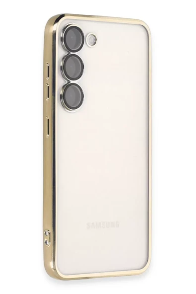 Newface Samsung Galaxy S24 Kılıf Razer Lensli Silikon - Gold ürün görseli 1