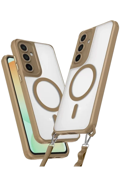 Newface Samsung Galaxy S24 FE Kılıf Enka Magsafe Silikon Kılıf - Desert ürün görseli 1