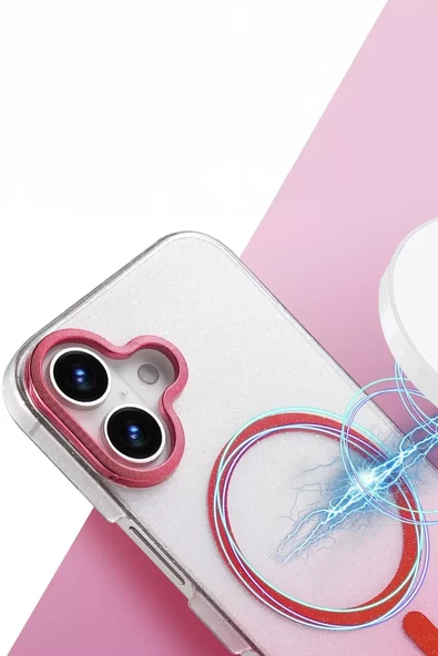 Newface Apple iPhone 16 Plus Glossy Magsafe Kapak - Mor - Resim 2