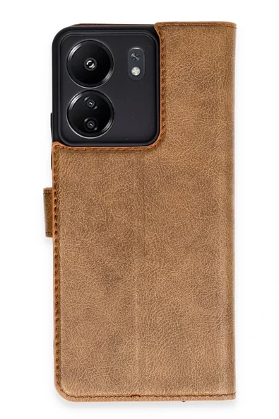 Newface Xiaomi Redmi 13C Kılıf Trend S Plus Kapaklı Kılıf - Taba ürün görseli 1