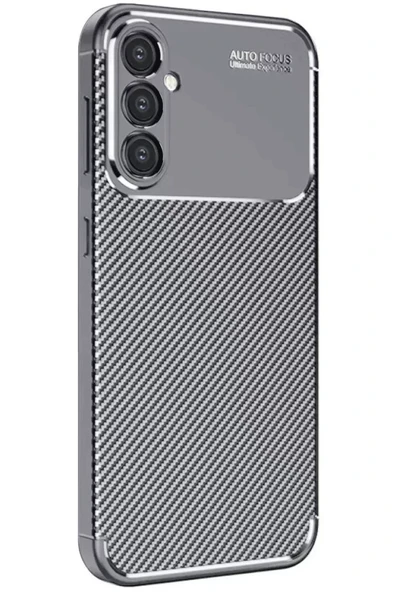 Newface Samsung Galaxy A16 5G Kılıf Auto Focus Karbon Kapak - Gri ürün görseli 1