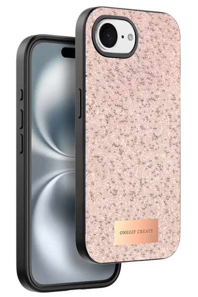 Onegif Apple iPhone 16E Bright Simli Kapak - Pembe ürün görseli 1