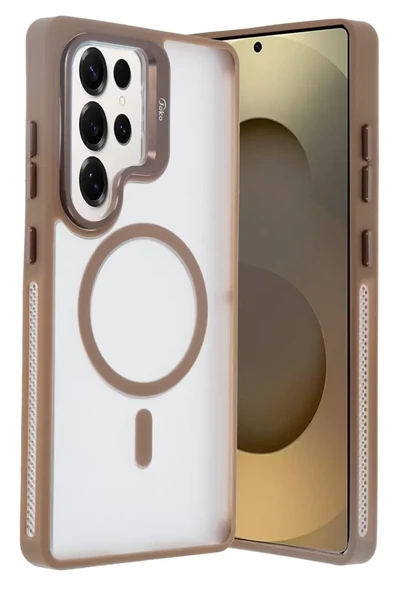 Joko Samsung Galaxy S25 Ultra Flet Lens Magsafe Kapak - Gold ürün görseli 1