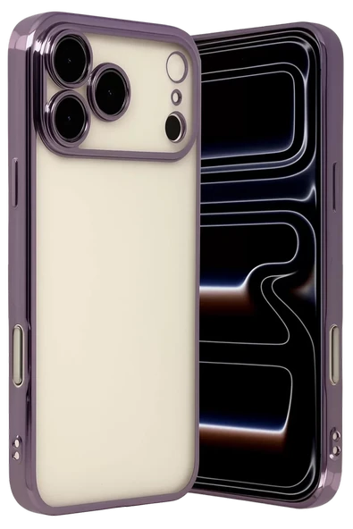 Newface Apple iPhone 17 Pro Max Razer Lensli Silikon - Mor ürün görseli 1