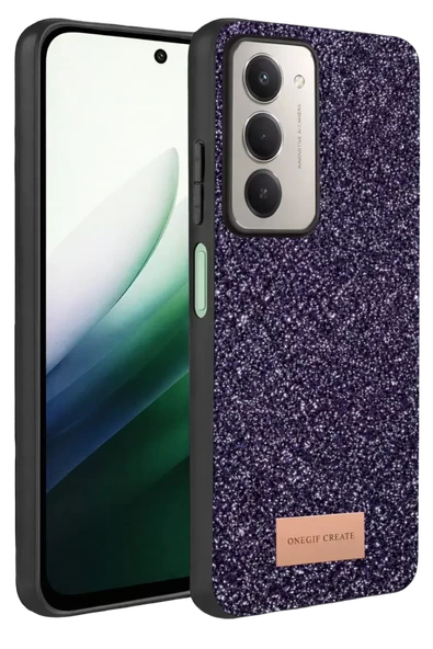 Onegif Xiaomi Redmi 15 4G Bright Simli Kapak - Derin Mor ürün görseli 1