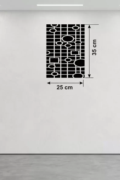 Modern Geometrik Desenli Ahşap Duvar Tablosu - 25x35 cm Dekoratif Pano ürün görseli 1