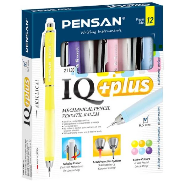 Pensan Versatil Kalem IQ 0.7 MM Uçlu Kalem (12 Li Paket) ürün görseli 1