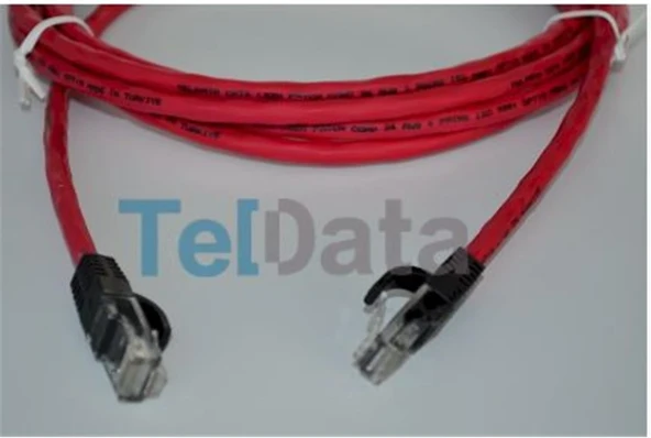 Teldata TLD-050K Cat6 0.50MT Kırmızı Utp Patch Kablo ürün görseli 1