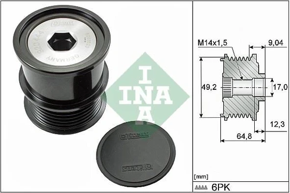 INA ALTERNATÖR KASNAGI CV6T 10300 ** FOCUS/FIESTA ürün görseli 1