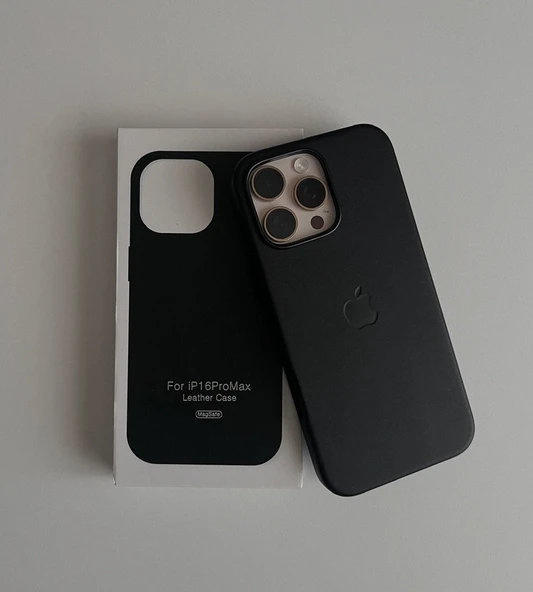 iPhone 16 Pro Max MagSafe Animasyonlu Deri Lansman Leather Kılıf ürün görseli 1