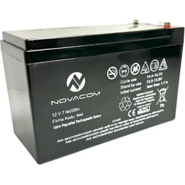 Nova 12V 7A Bakımsız Kuru Akü 2Kg Ups Uyumlu ürün görseli 1