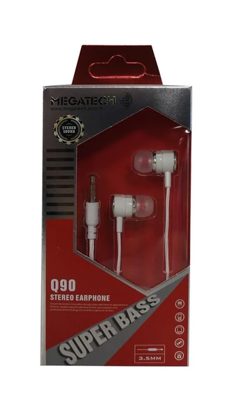 Megatech Q90 Beyaz Mikrofonlu Kulaklık ürün görseli 1