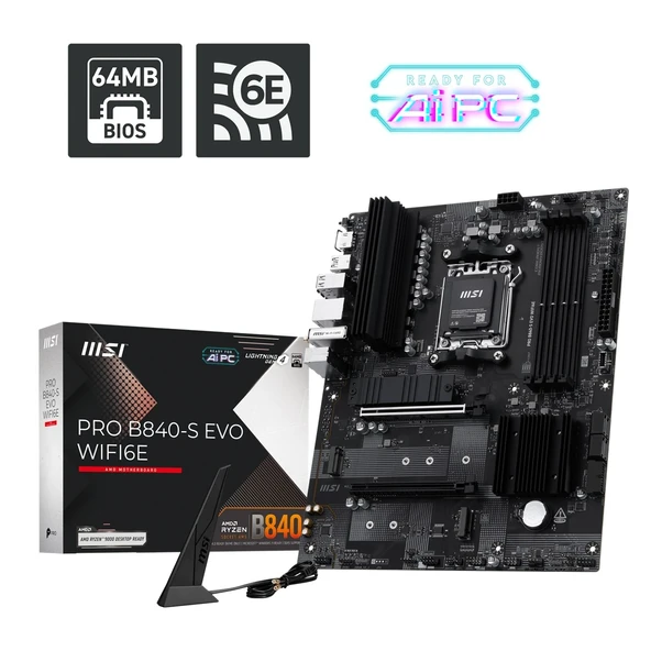 MSI MB PRO B840-S EVO WIFI6E ürün görseli 1