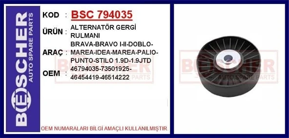 NEIMAN ALTERNATÖR GERGİ RULMANI BRAVA-BRAVO I-II-DOBLO-MAREA-IDEA-MAREA-PALIO-PUNTO-STILO 1.9D-1.9JTD ürün görseli 1