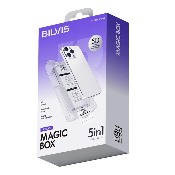 Apple İphone 11 Bilvis 5in1 3d Magic Cam Ekran Koruyucu - Siyah ürün görseli 1