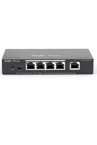 Ruijie Reyee RG-ES205GC-P 5 Port 10/100/1000 Yönetilebilir Gigabit Switch ürün görseli 1