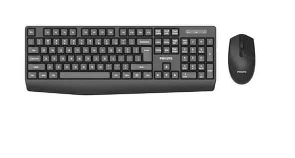 Philips SPT6337B Kablosuz Türkçe Q Klavye&Mouse Set Siyah ürün görseli 1