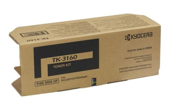 Kyocera TK-3160 Orjinal Fotokopi Toneri Ecosys M3145dn-3645dn  P3045-3055-3060-3065 12.500 Sayfa ürün görseli 1