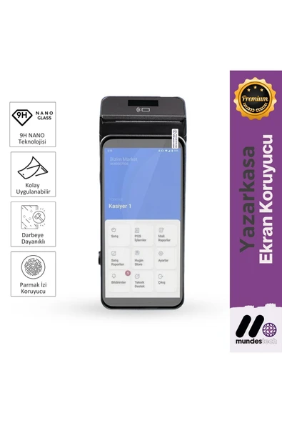 Hugin S1 Yazarkasa Pos Ekran Koruyucu - Darbeye Dayanıklı 9H Nano Hugin S1, one size ürün görseli 1