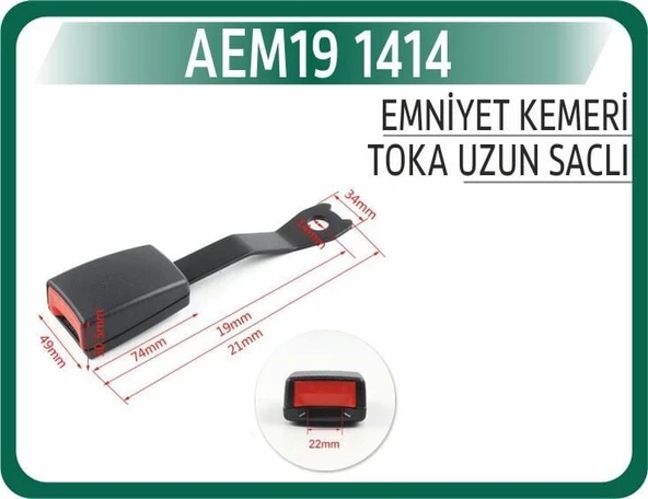 AEM EMNİYET KEMERİ TOKASI UZUN SACLI ürün görseli 1