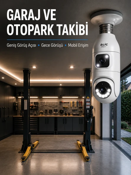 360° Ev İzleme Wi-Fi Çift Lens Akıllı Ampul Kamera ürün görseli 1