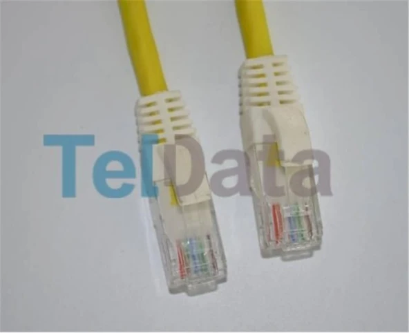 Teldata TLD-030YY Cat6 0.30MT Sarı Utp Patch Kablo ürün görseli 1