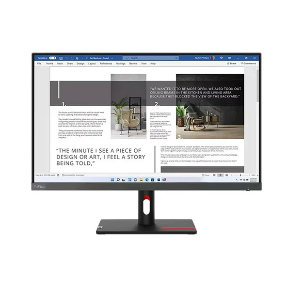 Lenovo 27" ThinkVision S27i-30 63DFKAT4TK IPS 100 Hz 4ms HDMI VGA Monitör ürün görseli 1