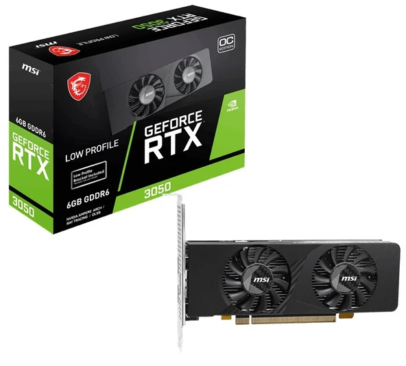 MSI VGA GEFORCE RTX 3050 LP E 6G OC ürün görseli 1