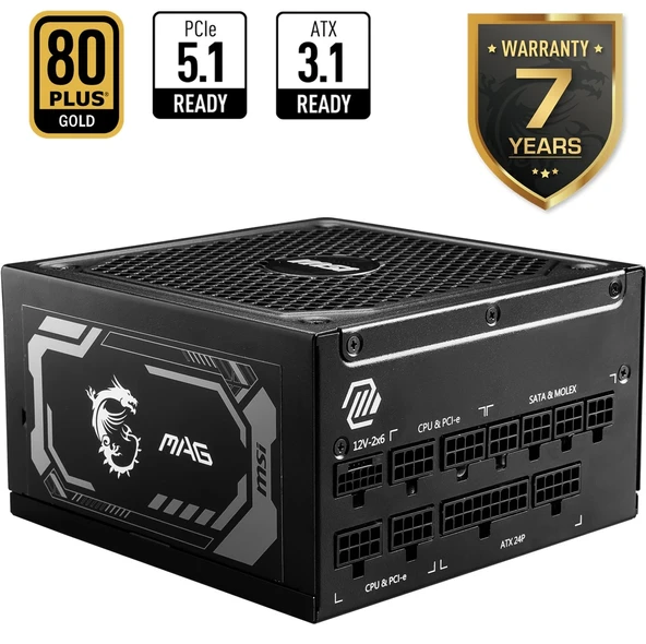 MSI PSU MAG A1000GL PCIE5 II ürün görseli 1