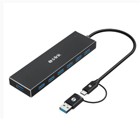 S-link SW-U317 USB 3.0 7 Port Hub Çevirici Adaptör ürün görseli 1