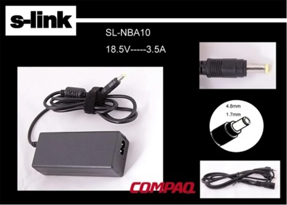 S-link SL-NBA10 18.5v 3.5a 4.8-1.7 Notebook Adaptörü ürün görseli 1
