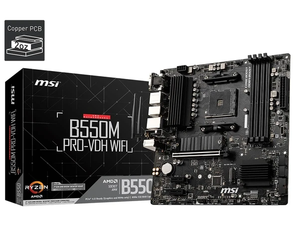 MSI MB B550M PRO-VDH WIFI ürün görseli 1