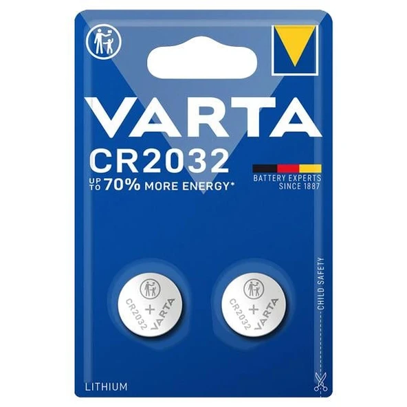 Varta CR 2032 3 Volt Lityum Pil (2'Li Paket) ürün görseli 1