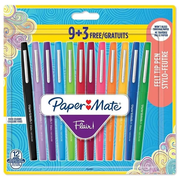 Paper Mate Flair Fiber Uçlu Kalem M Uç 12Li Bls Pm-2217772 ürün görseli 1
