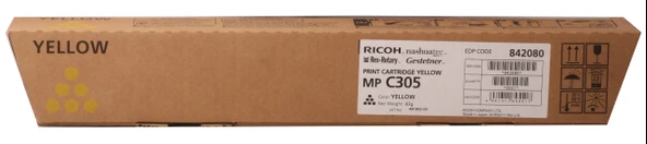 Ricoh MP C305 Yellow Sarı Orjinal Fotokopi Toneri MP C305SP-305SPF 4.000 Sayfa ürün görseli 1
