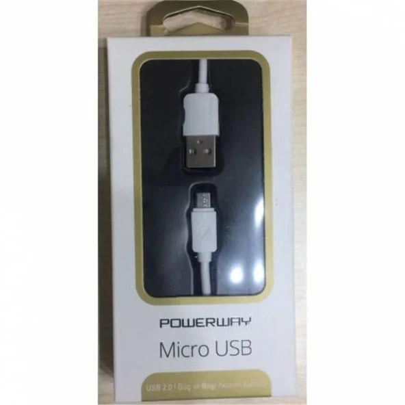 Powerway Sm03 2.A 1mt Usb Micro Şarj Kablo Kutulu Usb 2.0 Hızlı Şarj ürün görseli 1