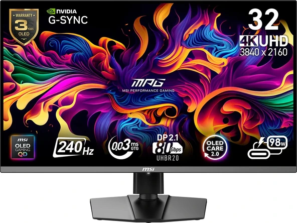 MSI 31.5 MPG 322URX QD-OLED ürün görseli 1