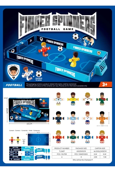 Finger Spinners Football Game-Küçük Futbol Sahası Seti ürün görseli 1