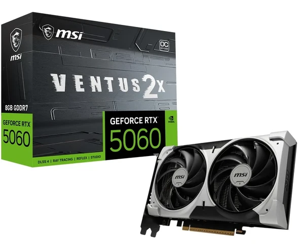 MSI GEFORCE RTX 5060 8G VENTUS 2X OC V1 ürün görseli 1