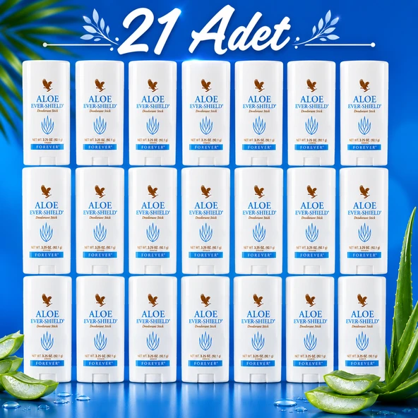 Forever Living Aloe Ever-Shield Stick Deodorant (Alüminyum Tuzu İçermez) 21 x 92,1 g ürün görseli 1
