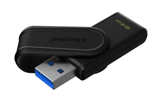 Kingston DTXS-64GB 64GB Portable USB 3.2 Gen1 DataTraveler ExodiaS (Black-Black) Flash Bellek ürün görseli 1