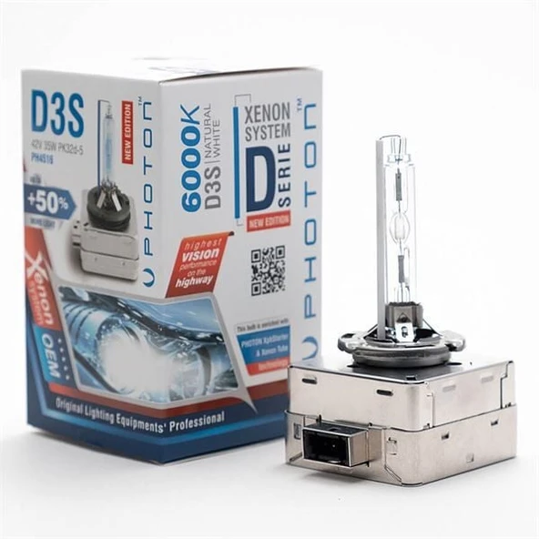 PHOTON AMPUL PHOTON D3S 6000K +%50 FAZLA IŞIK ürün görseli 1