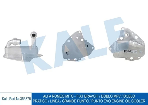 KALE YAĞ SOĞUTUCU FIAT 1.6 DOBLO LINEA GRANDE PUNTO PUNTO EVO BRAVO II ALFA ROMEO MITO ürün görseli 1